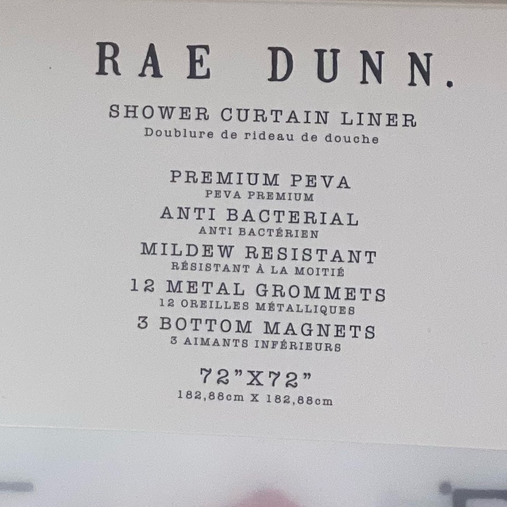 ⚡️Rae Dunn "LOVE" Shower Curtain Liner - Picture 4 of 4